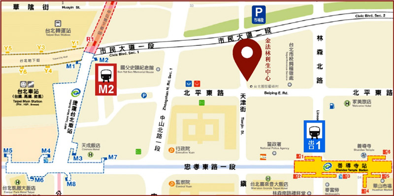 利生中心位於台北市中正區天津街5號